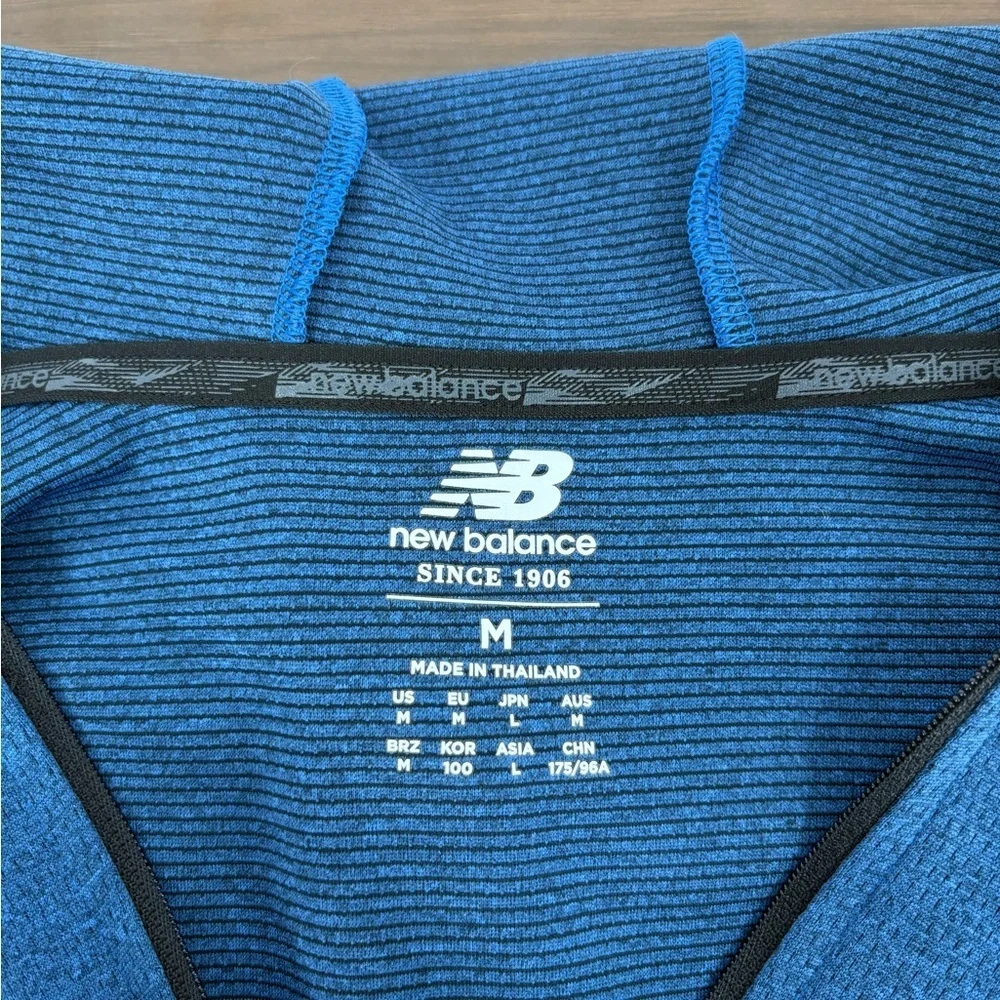 New Balance Striped Blue Pullover